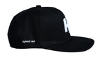 Black cap with 'Hybrid Hub' branding on a white background